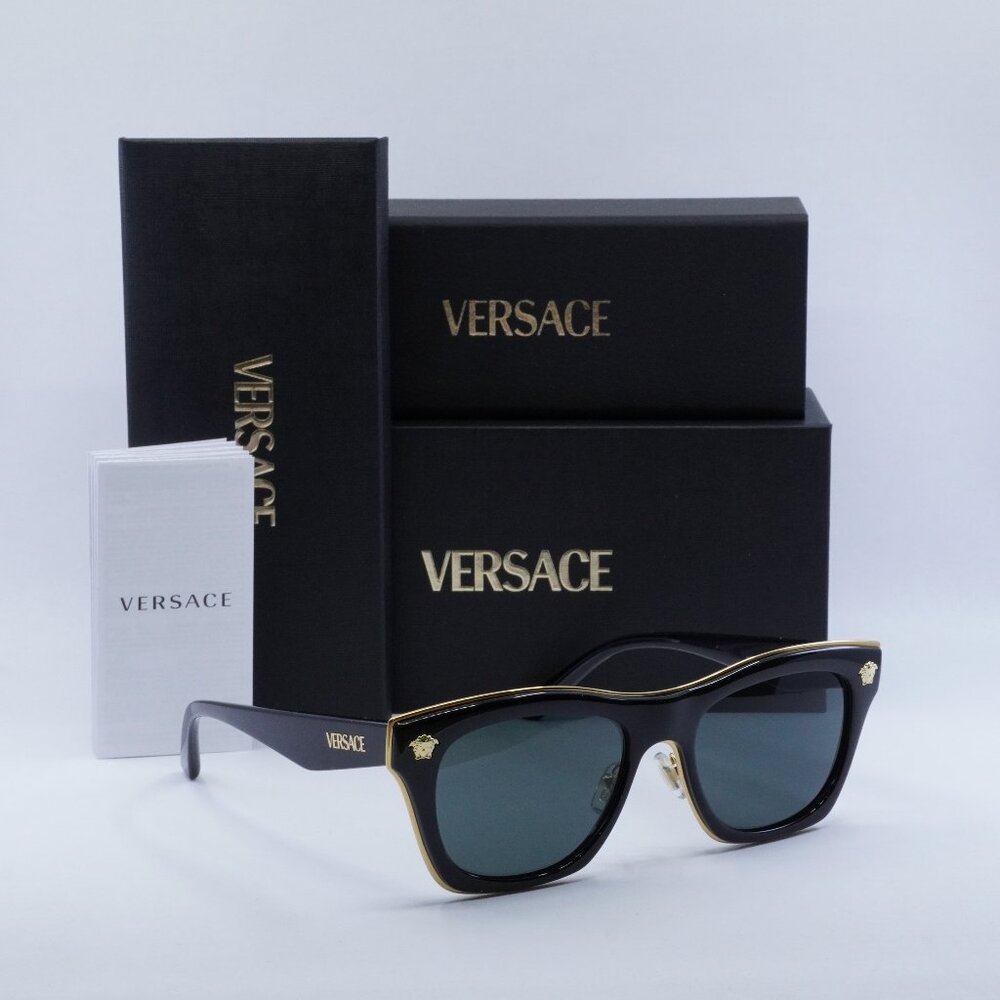 Final Price! Versace VE2272 GB1/87 Black Grey Sunglasses - Picture 4 of 9